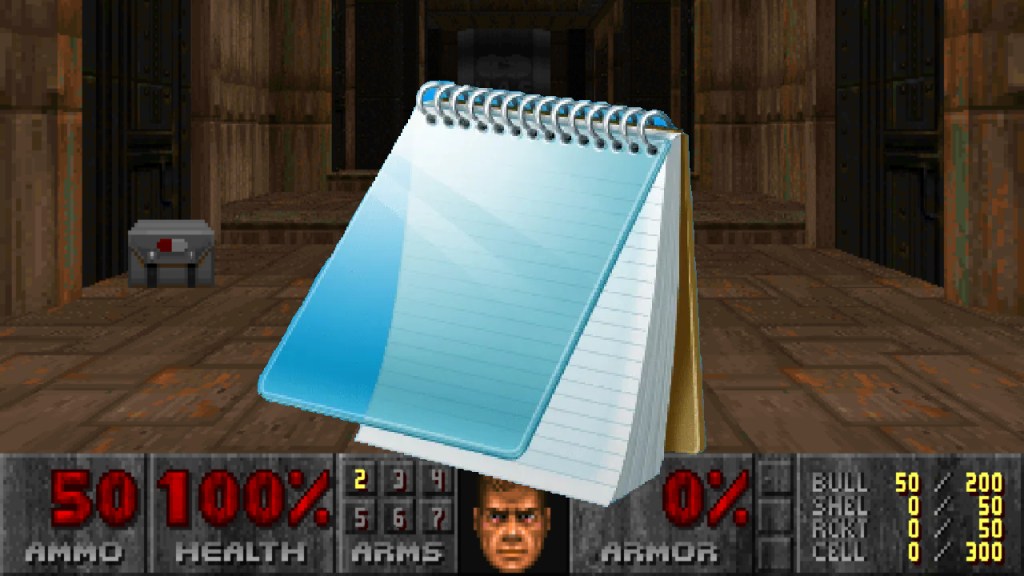 DOOM ahora corre a 60 FPS en el Bloc de Notas de&nbsp;Windows