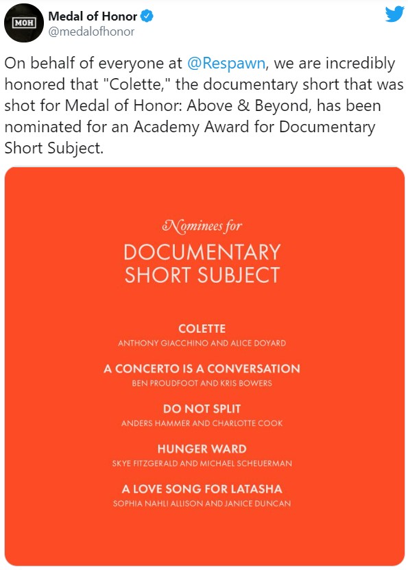 Medal of Honor Oscars